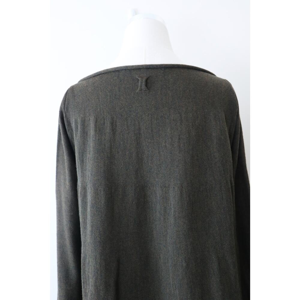 Hannes Roether Size M Merino Wool A-Line Sweater Tunic Pockets Green - Picture 10 of 14